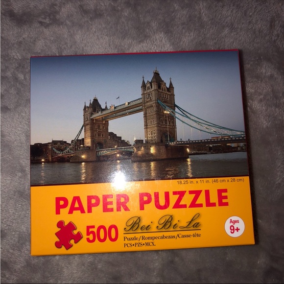 Bei Ba La 500 Piece Paper Puzzle/ London Tower Bridge view - Picture 3 of 11